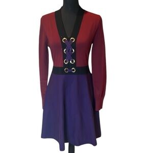 NWT Damsel In A Dress Jetta Dress Burgundy and Purple Dress size 10